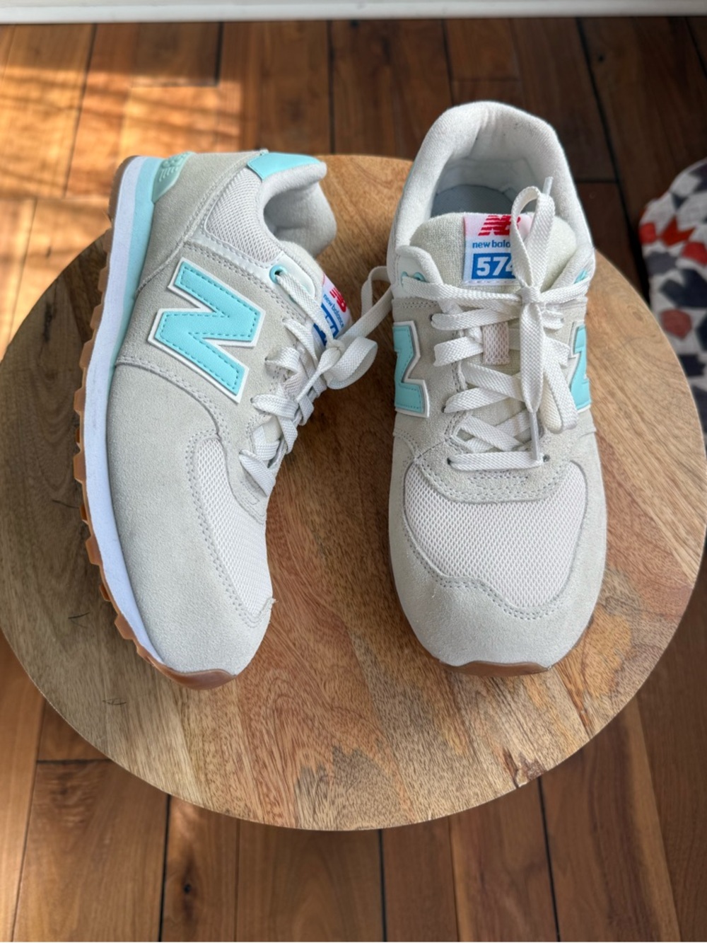 New Balance 574 Summer Aqua Sea Salt/Blue Haze Women’s Sneakers Sz: 7
